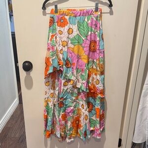 Show Me Your MuMu Asymmetrical Floral Skirt - Multicolor